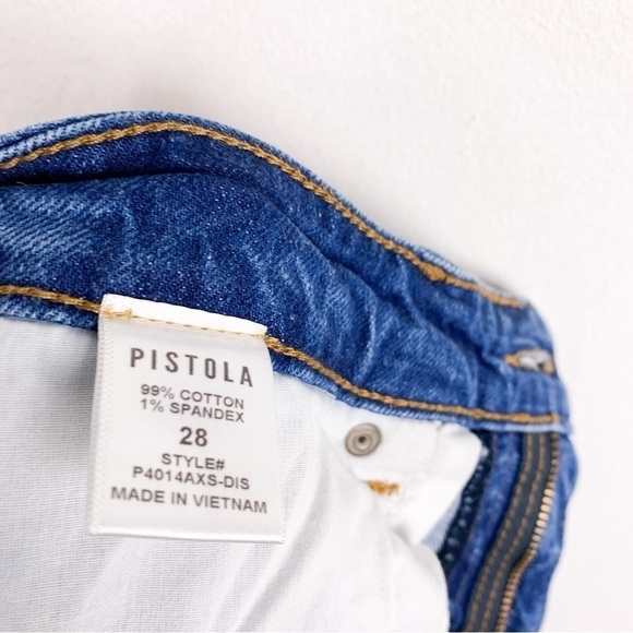 Pistola Winston High Rise Distressed Cutoff Denim Shorts Sz 28 - Picture 9 of 13